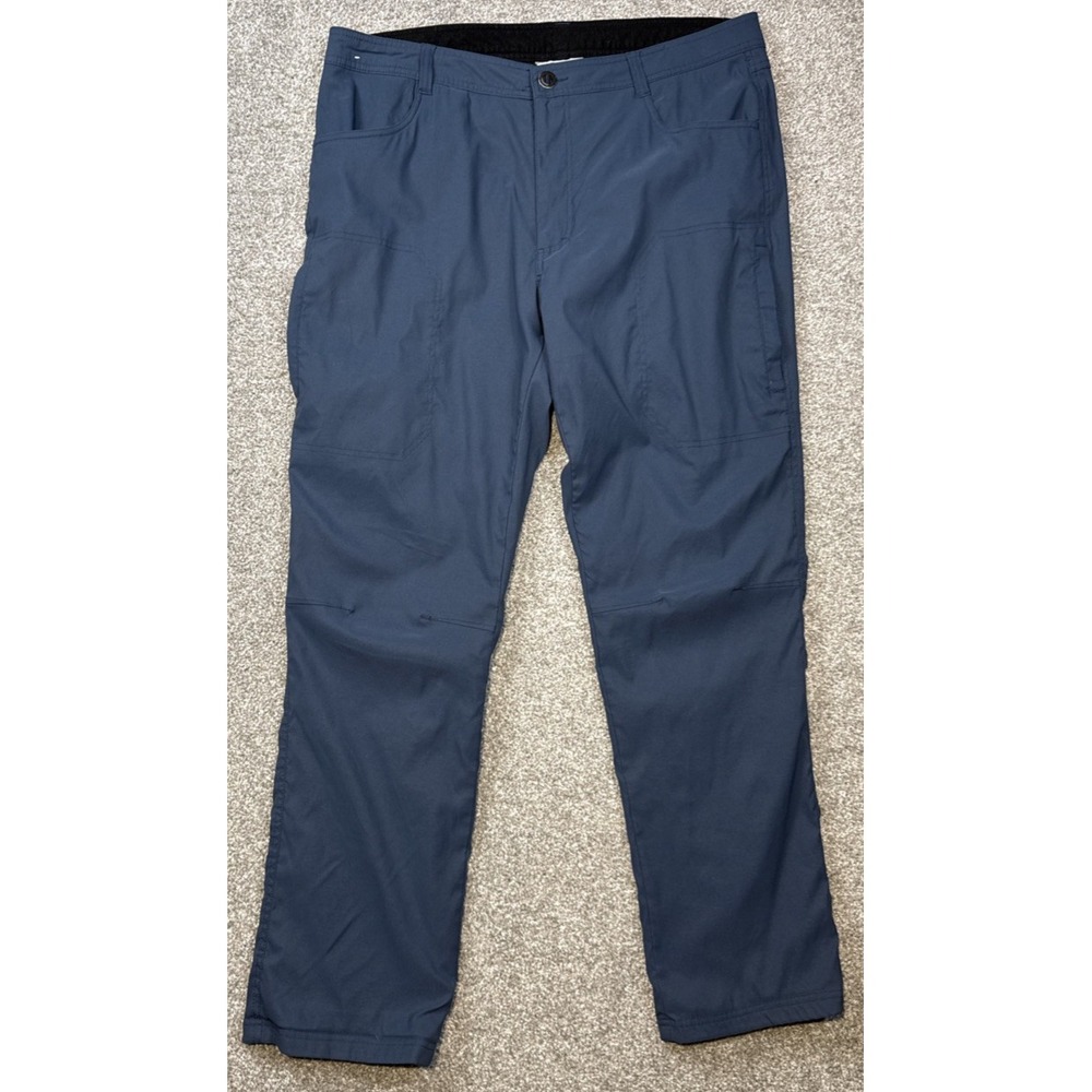 Orvis Fleece Lined Outdoor Pants Men's 38x32 Blue Stretch Nylon